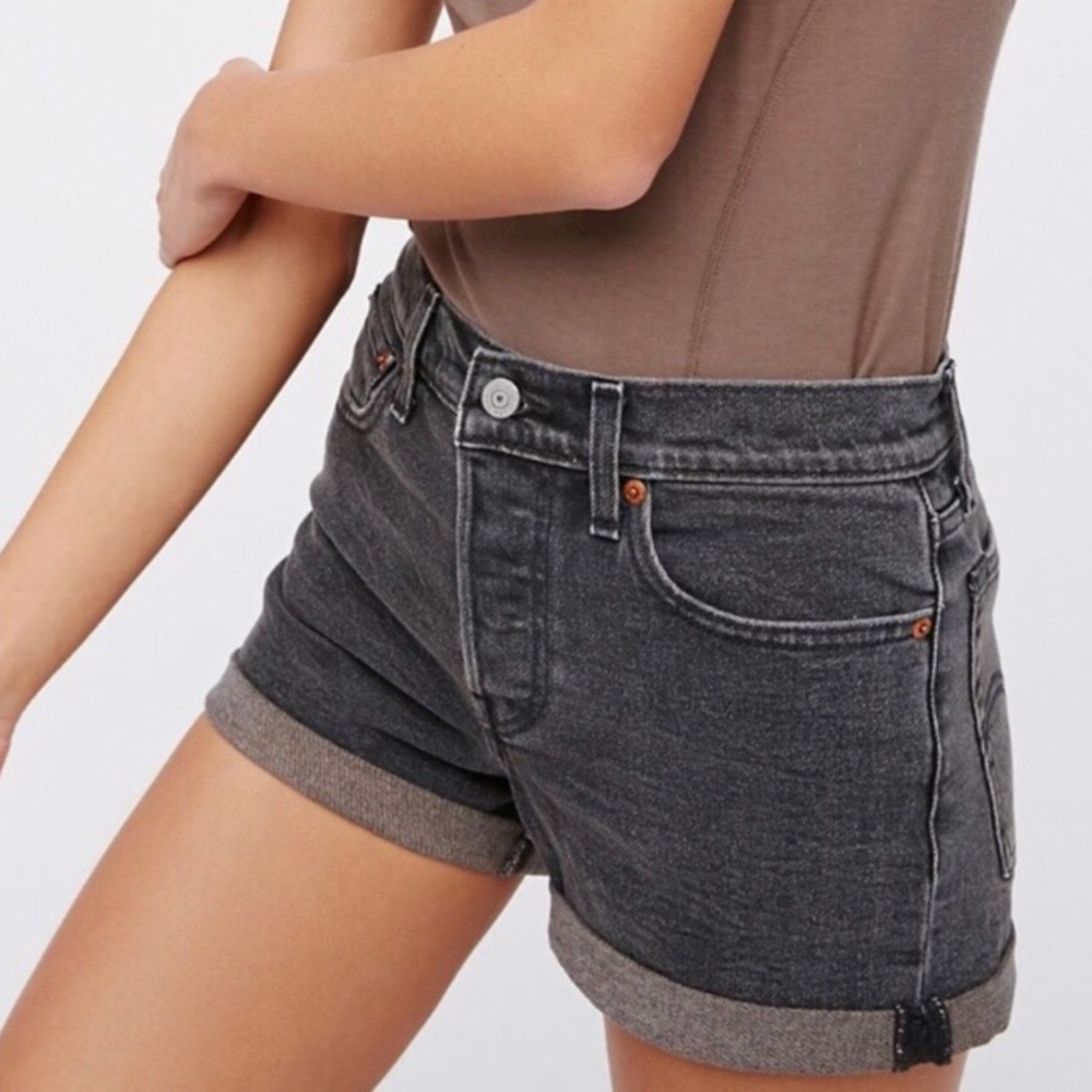 Black Denim- Levi’s 501 shorts!